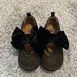 H&M Kids Black and Brown Bow Dress Shoes